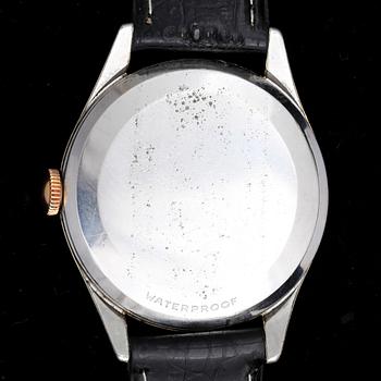 ARMBANDSUR, Omega, guld på stål, 1960-tal.