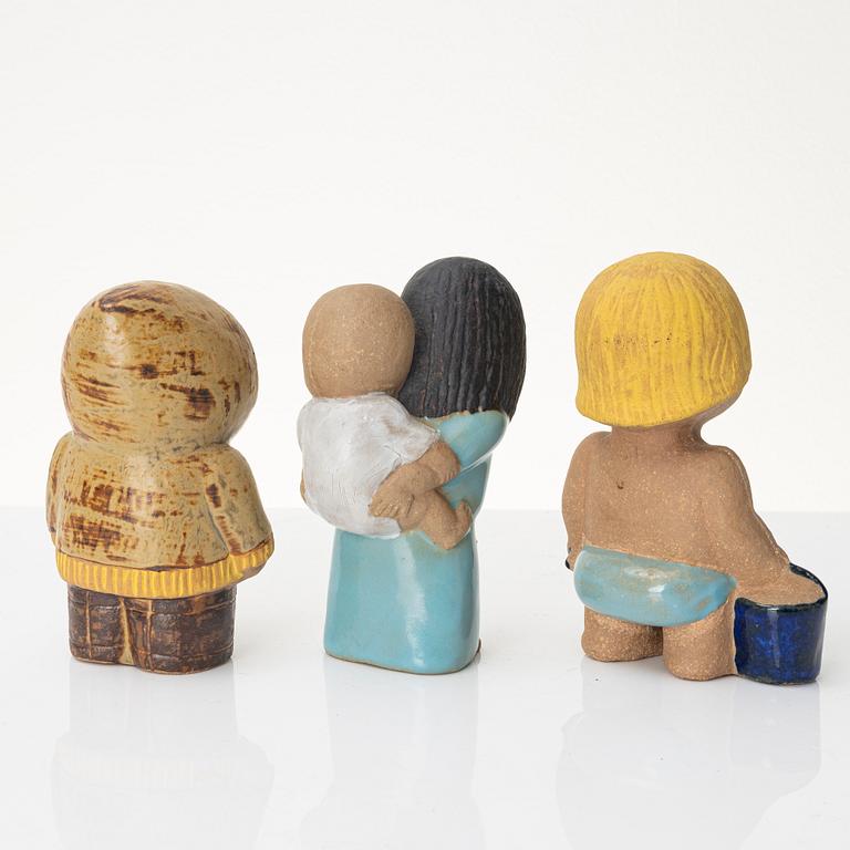 Lisa Larsson, five stoneware figurines, Gustavsberg and K-Studion Gustavsberg, Sweden.