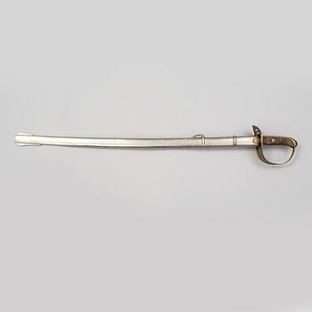 A Swedish cavalry sabre 1867 pattern with scabbard.