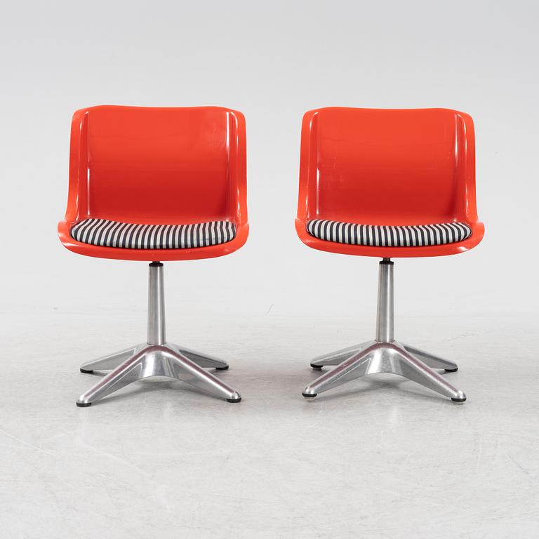 A set of six swivel chairs by Yrjö Kukkapuro for Haimi.