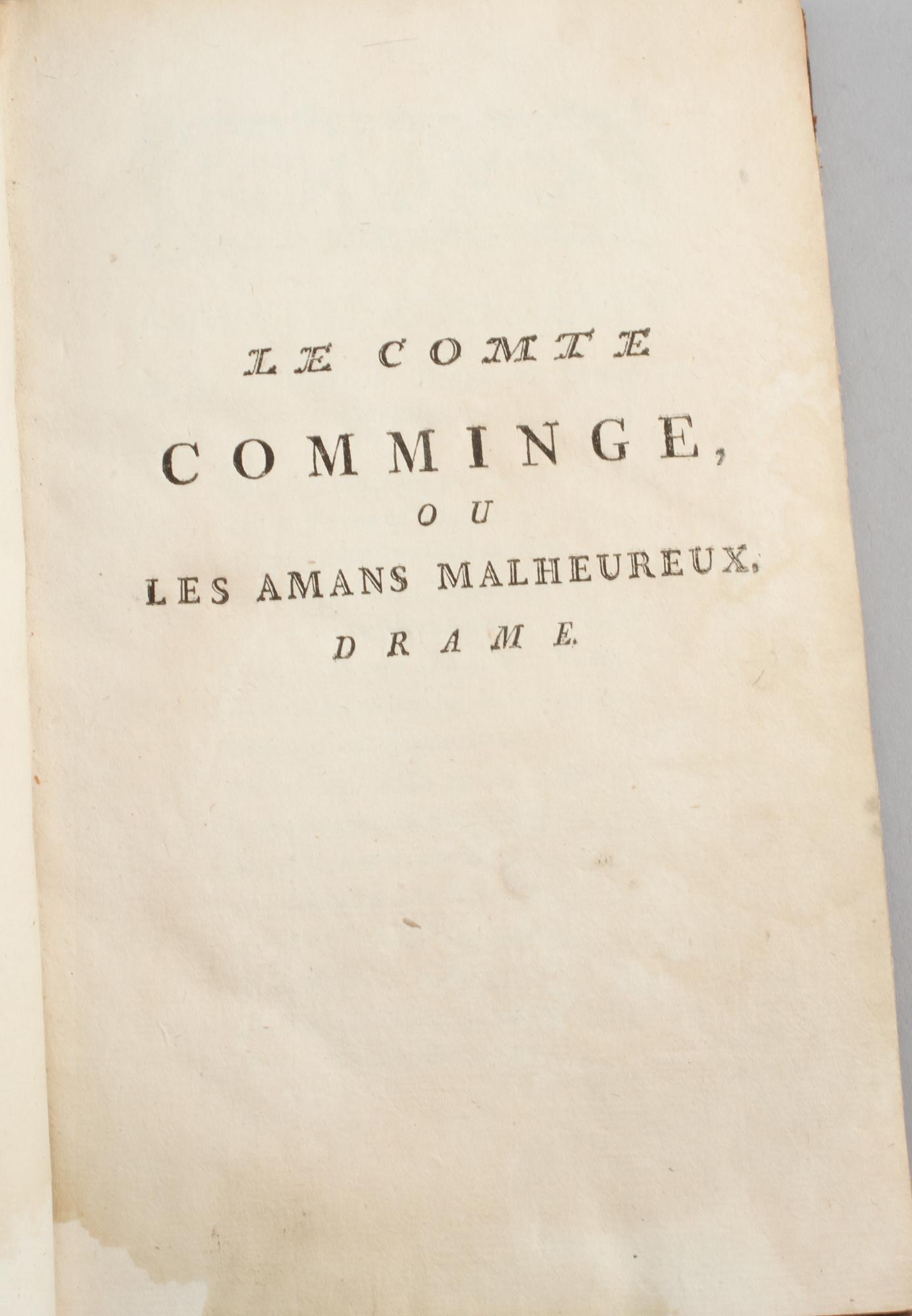 BÖCKER, 6 st, bl a "Les epreuves du sentiment...", 1700- och 1800-tal.