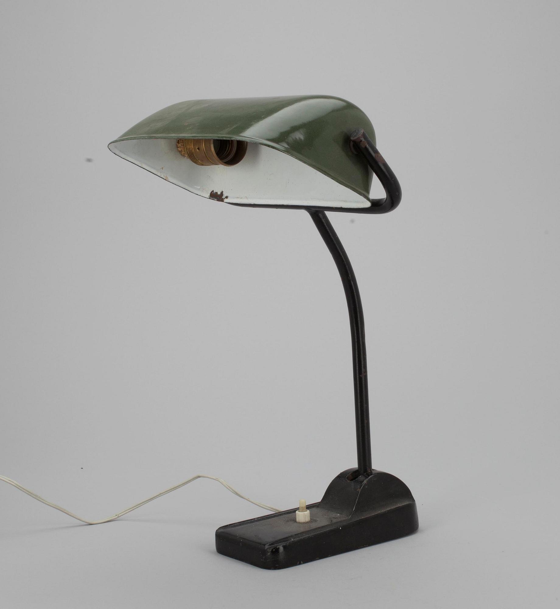 SKRIVBORDSLAMPA, 1920-40-tal, märkt ASEA.