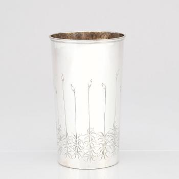 W.A. Bolin, a silver vase, Stockholm, 1950.
