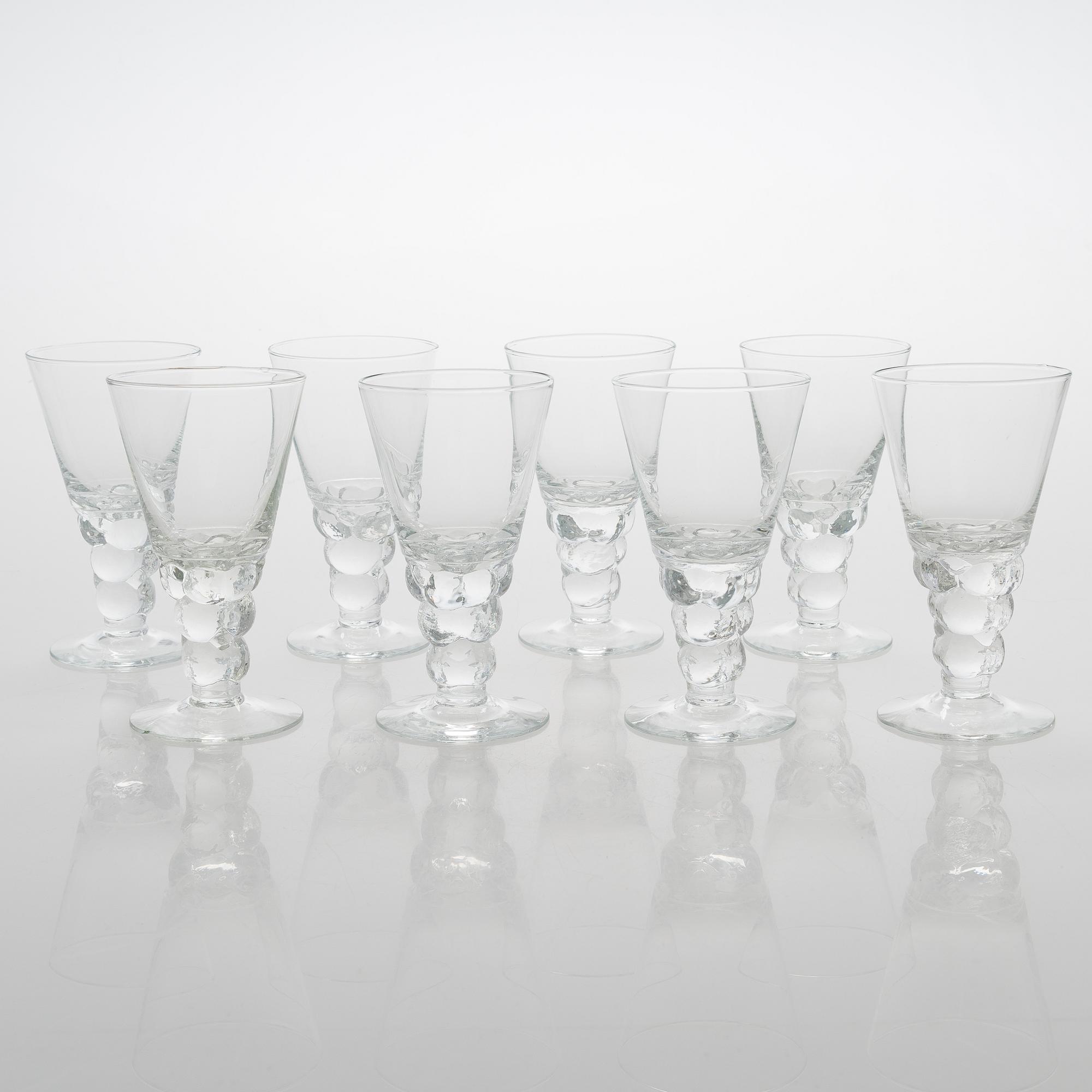 Oiva Toikka, glasservis, 28 delar, "Mukura" ("Paratiisi"), Notsjö 1971-75.