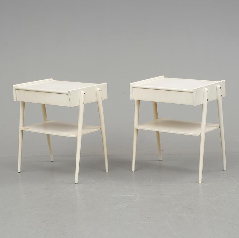 SÄNGBORD, ett par, AB Carlström & Co Möbelfabrik, 1960-tal.