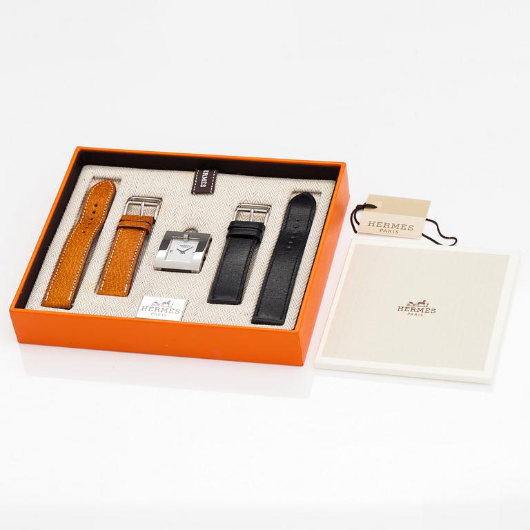 HERMÈS, Belt, wristwatch, 26 x 30 mm.