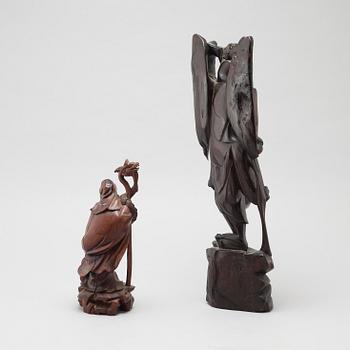 Two East Asian sculptures from the 20th century.