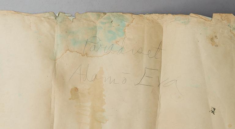 CARL KYLBERG, akvarell. A tergo påskrift i blyerts.