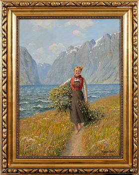HANS DAHL, oil on canvas, signed.