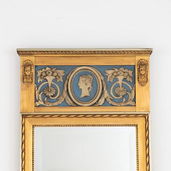 A Gustavian style mirror, first half of the 20th Century.