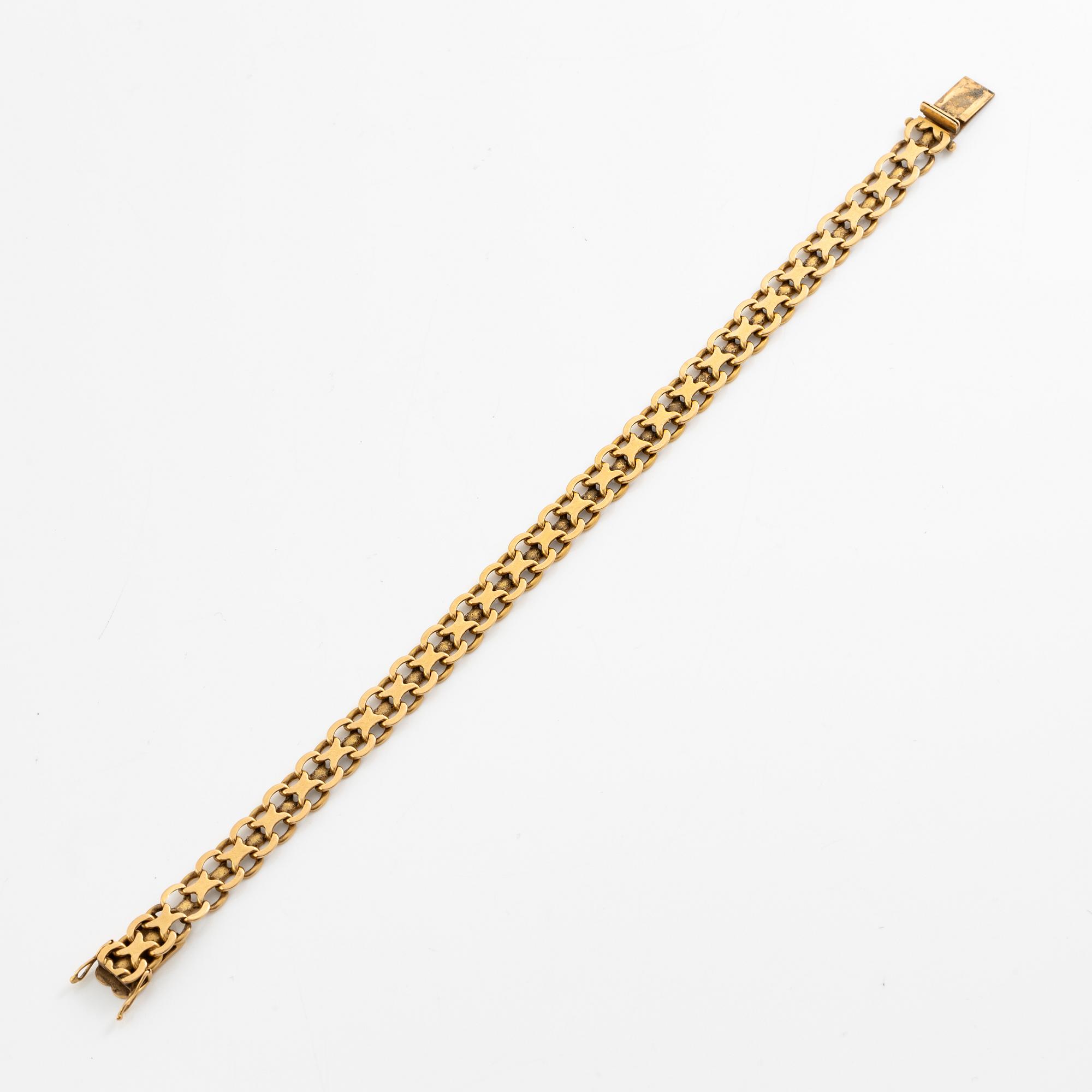 Bracelet. 18K gold, x-link.