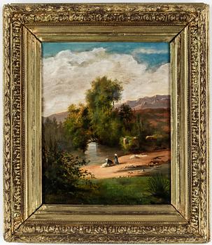 OKÄND KONSTNÄR, olja på duk, 1800-talets slut. Signerad Cole.