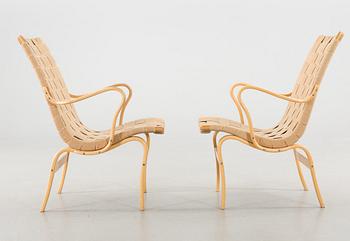 BRUNO MATHSSON, a pair of "Eva" loungecahirs.