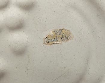 BORDSLAMPA, glaserat lergods, Anna-Lisa Thomson, Upsala Ekeby, 1900-talets mitt.