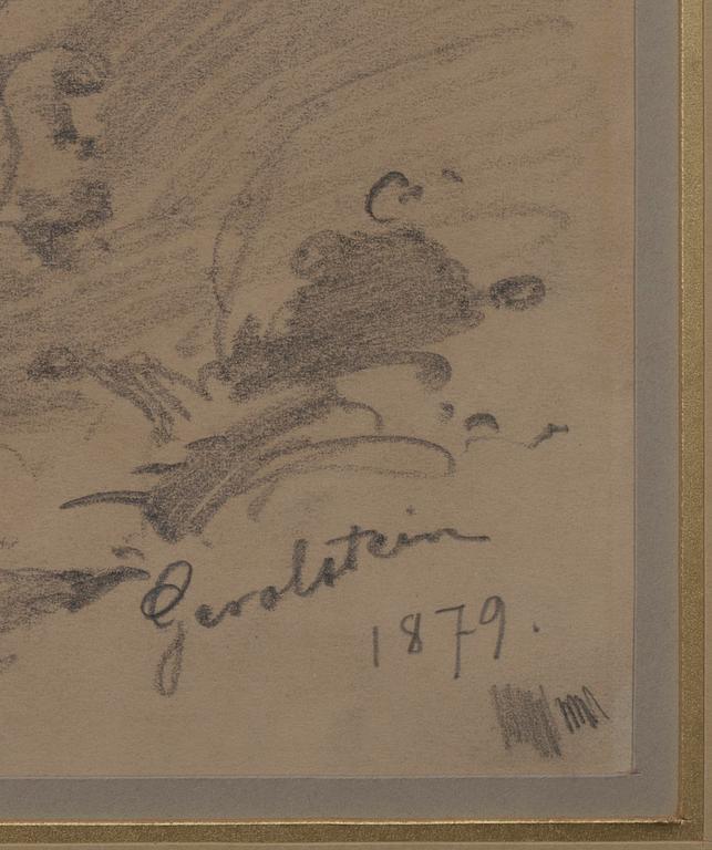 VICTOR WESTERHOLM, teckning, monogramsign. W, dat. Gerolstein 1879.