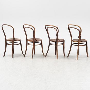 Cafestolar, fyra stycken, Josef Hoffmann samt Jacob & Josef Kohn, omkring år 1900.