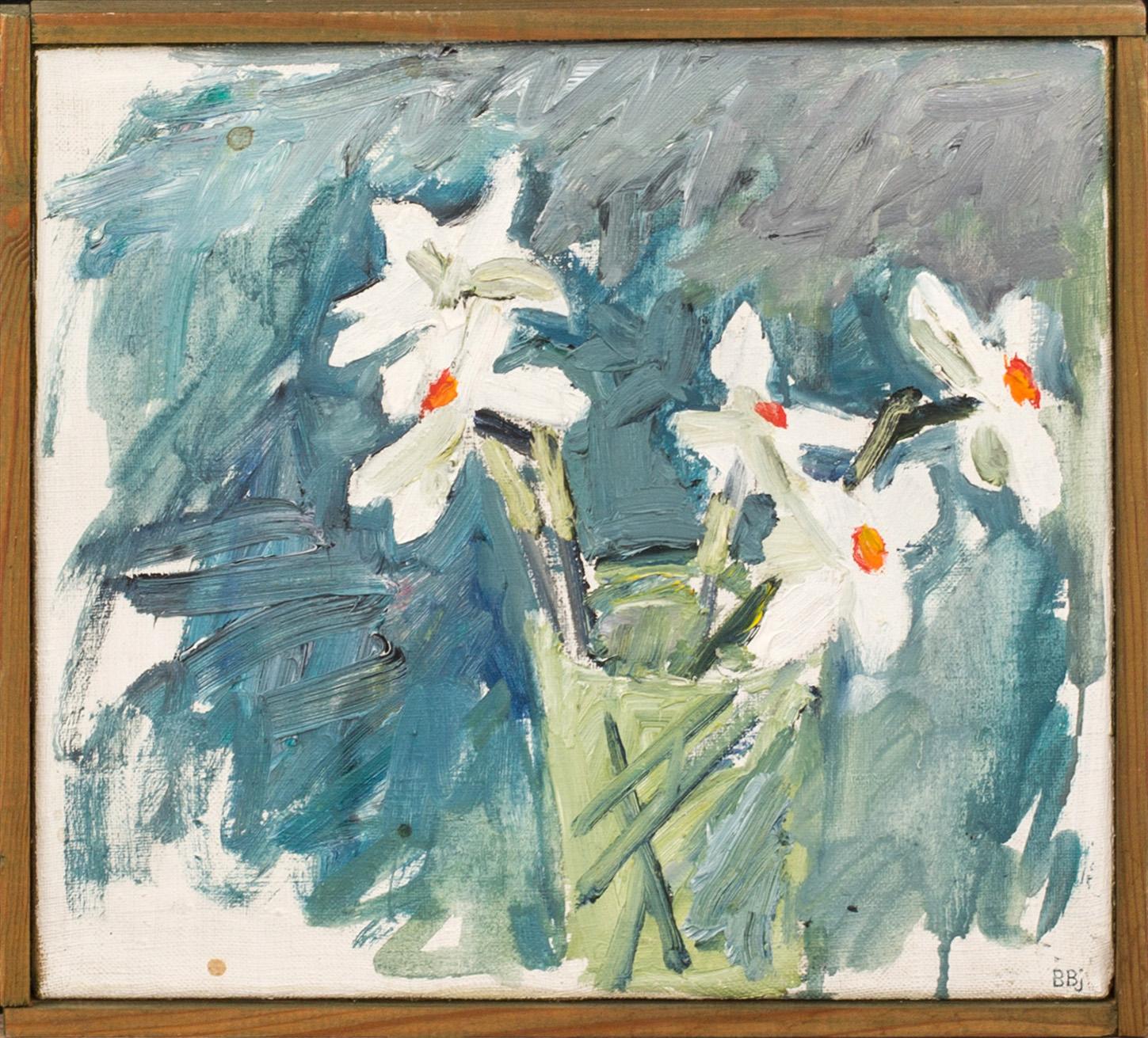 BENTE BJERREGAARD, 3 delar, oljor på duk, signerad.