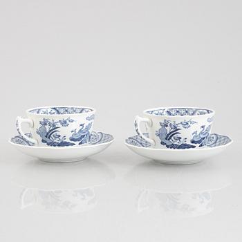 A 27-piece "Old Chelsea" tea set, Furnivals Ltd, England, first half of the 20th century.