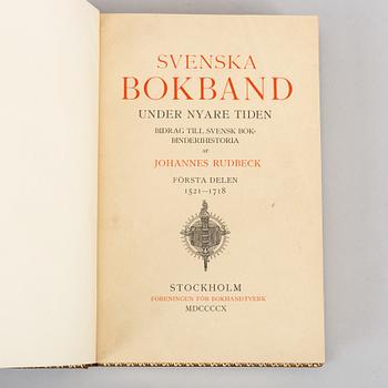 Rudbecks ”Svenska Bokband” i praktband.