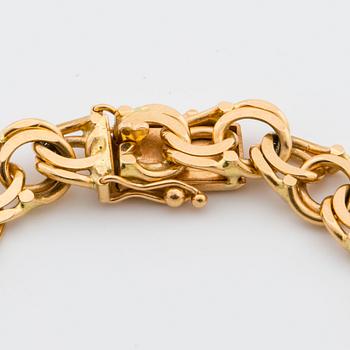 ARMBAND,  Bismarck 18K guld, 19,9 gram.