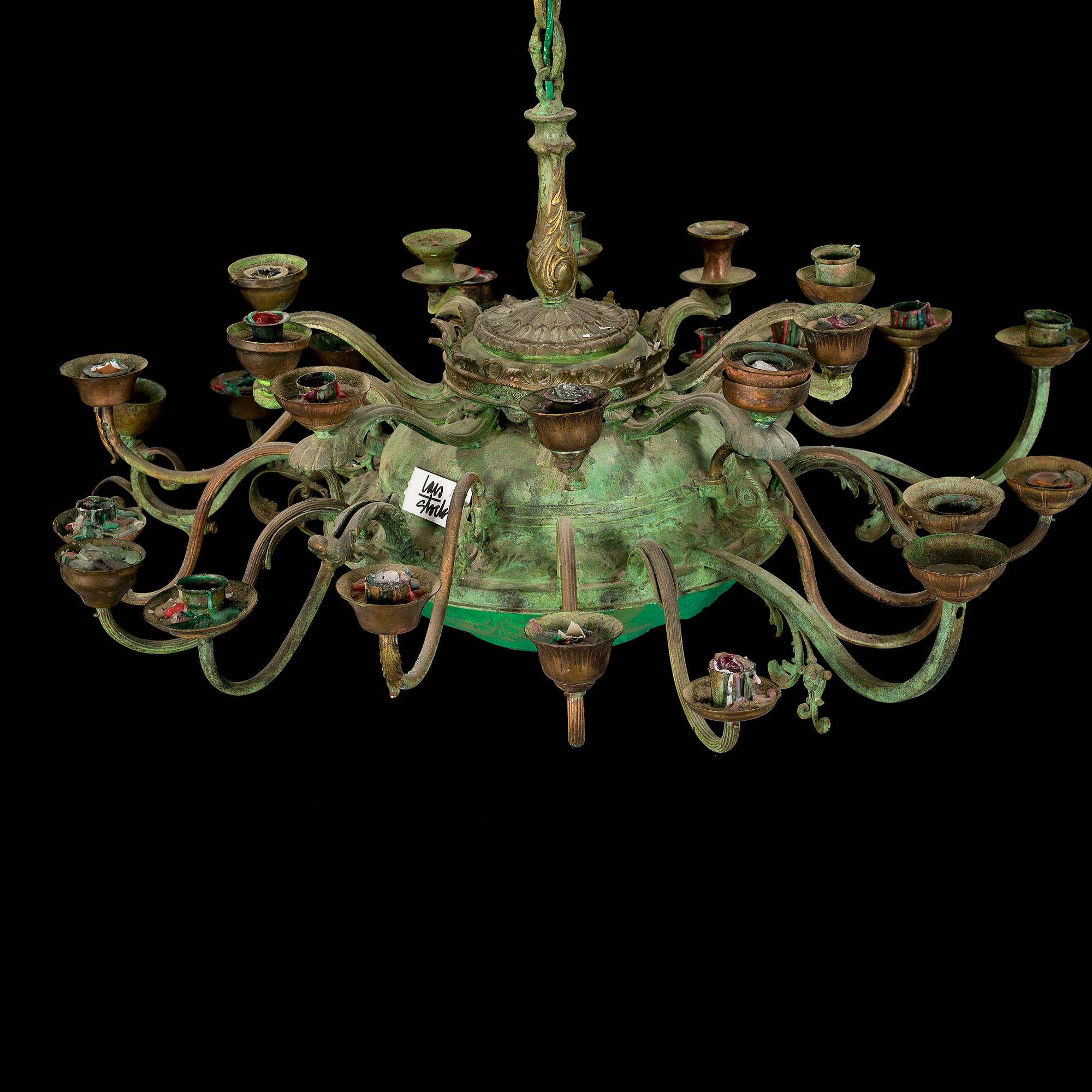 LARS STOCKS, chandelier / sculpture, signed and dated 1979 on label.