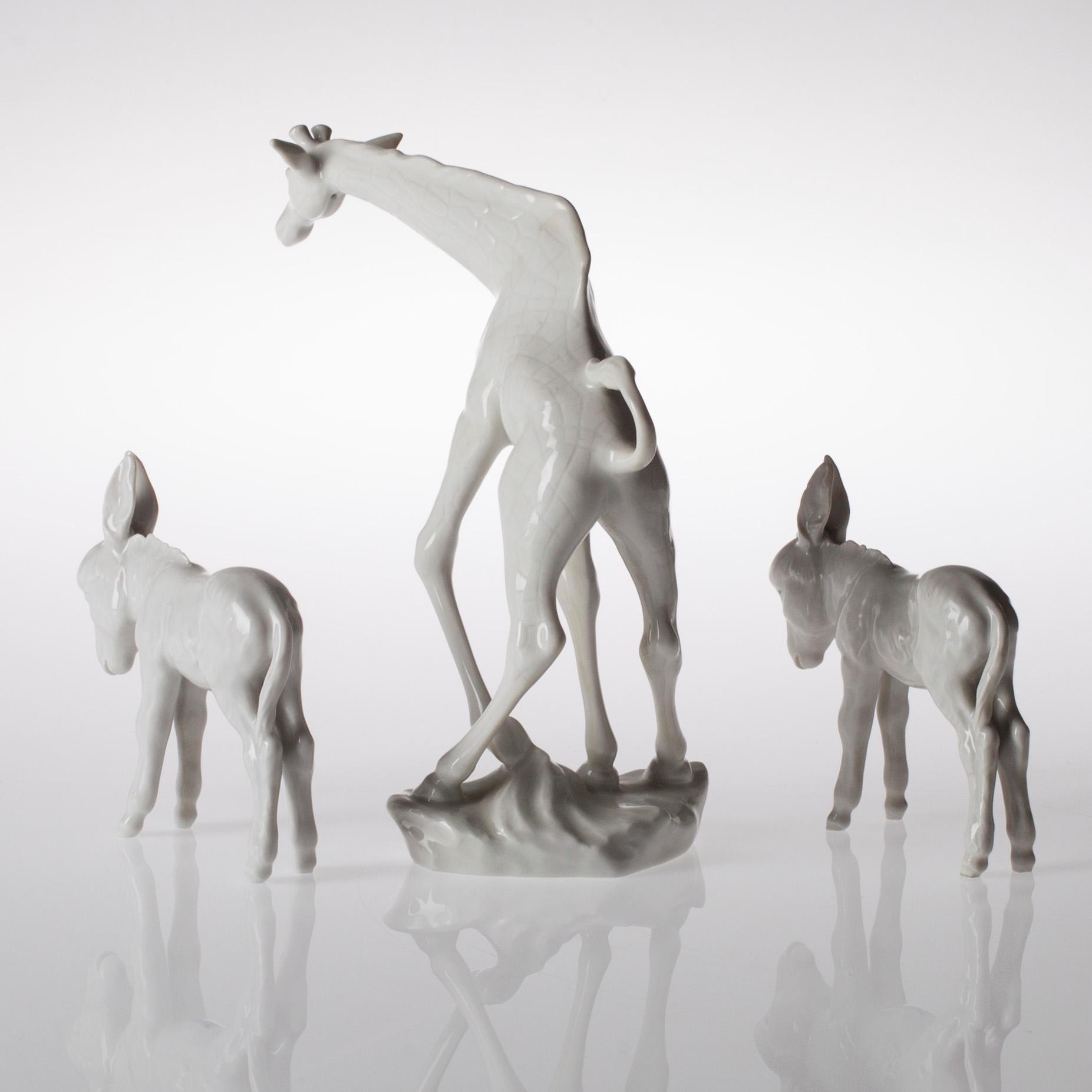 FIGURINER, 3 st, porslin, Meissen, Tyskland.