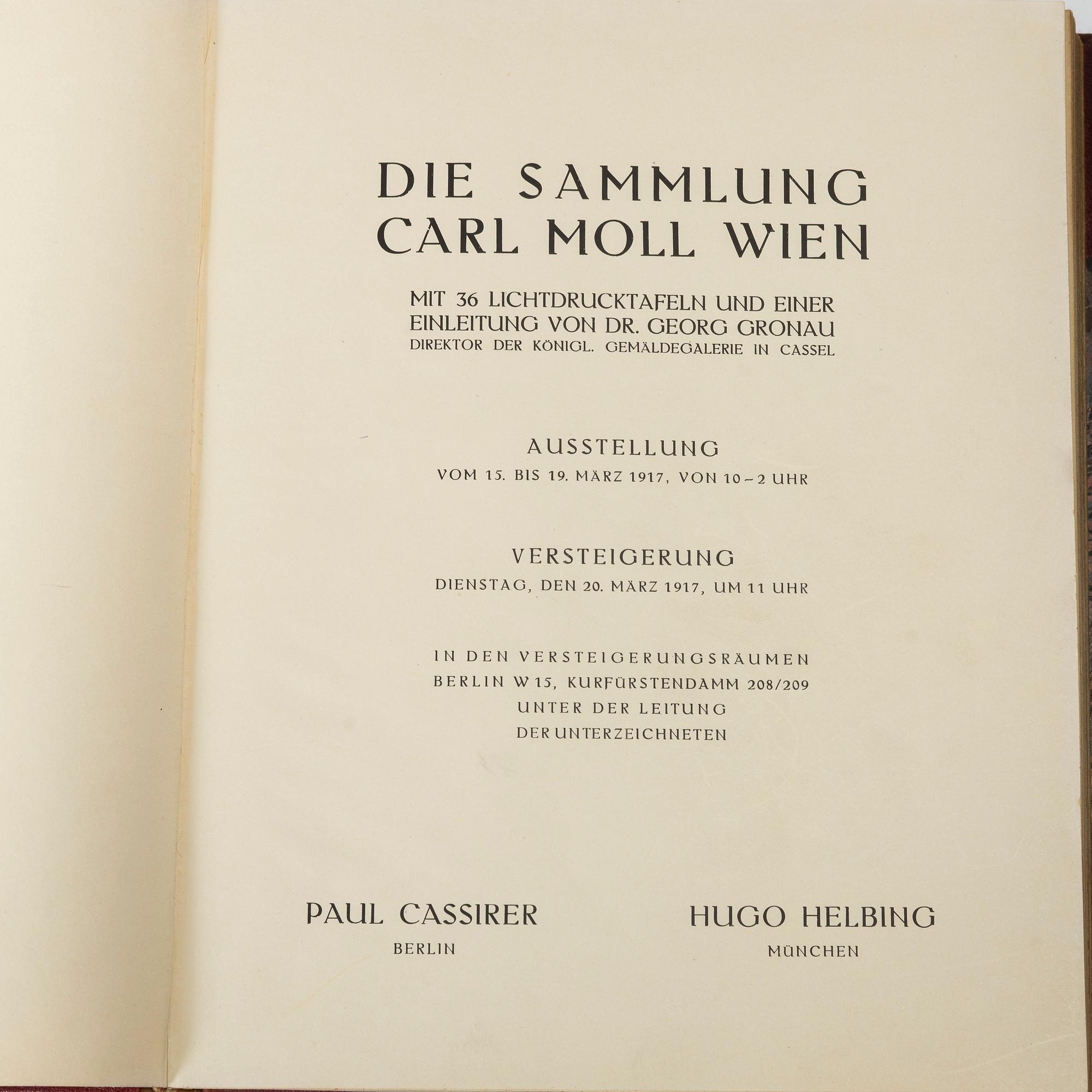 En samling konstböcker, 12 volymer, 1823-1969.