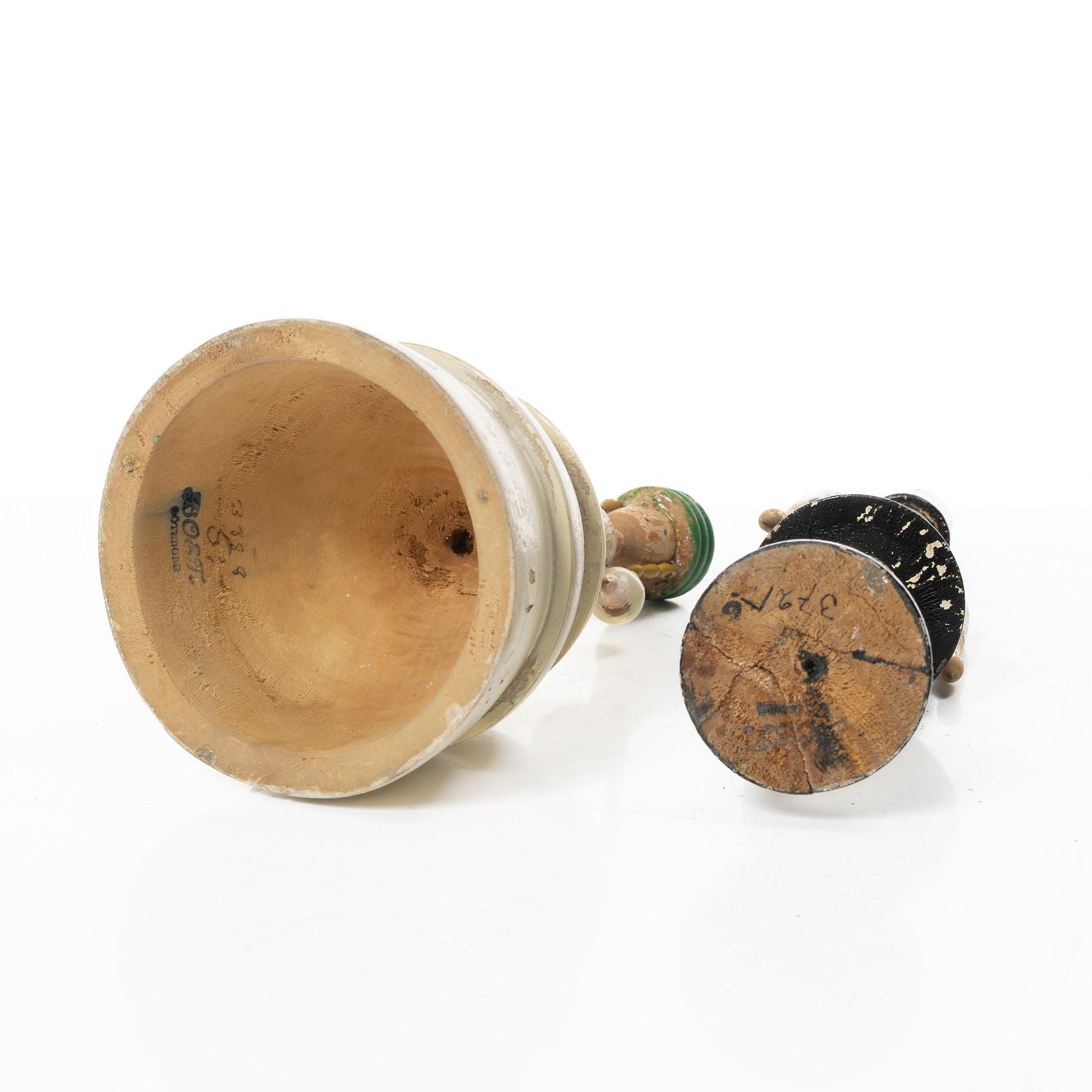 A rare pair of candle holders, Boet, Gothenburg, 1920s-30s.