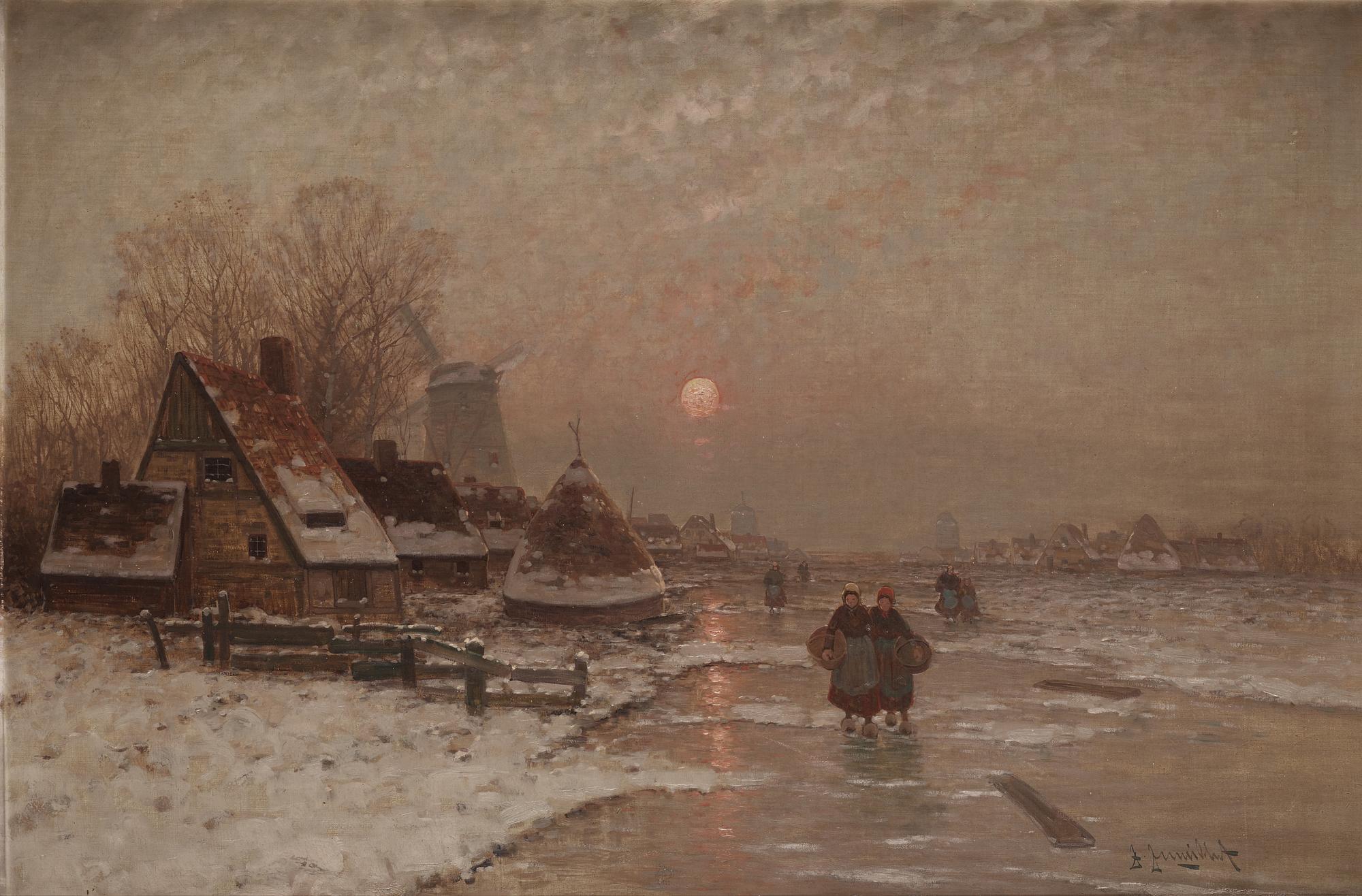 Johann Jungblut, oil on canvas, signed.
