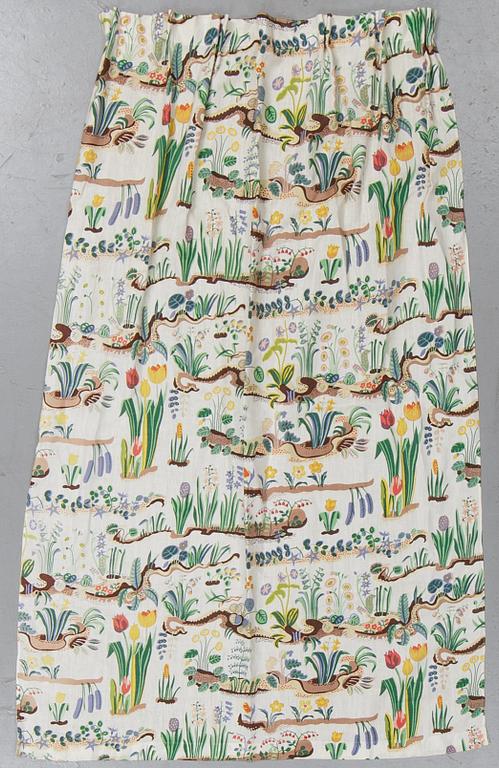 Josef Frank, ten 'Primavera' linen curtains, Svenskt Tenn.