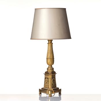 A Russian Empire ormolu lamp, ca 1830's.