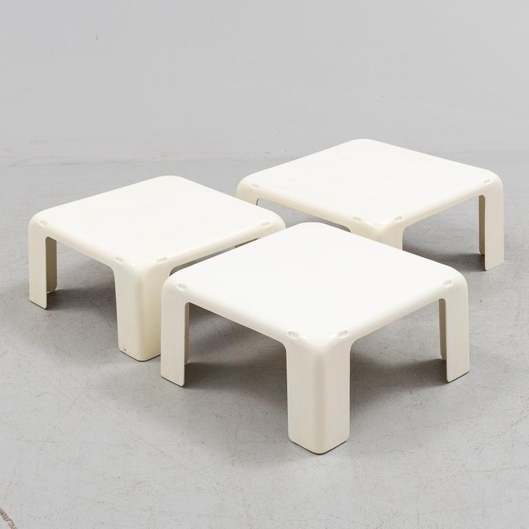 MARIO BELLINI, a set of three plastic coffee tables from C&B, Italy, second half of the 20th century.