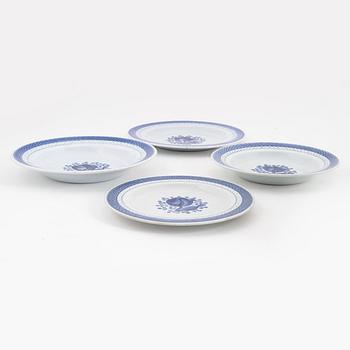 Matservis, 23 delar, fajans, "Tranquebar". Aluminia för Royal Copenhagen.