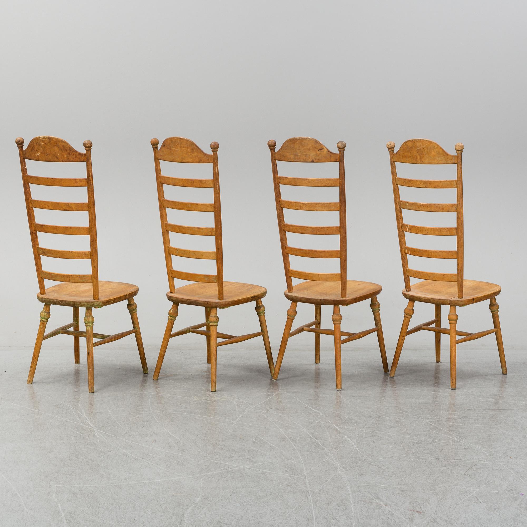 Four 20th century chairs by Nässjö Stolfabrik.