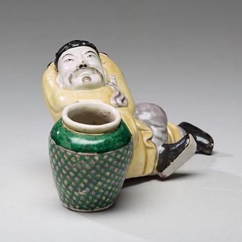 A famille verte 'Li Taibo' brushwasher, Qing dynasty, Kangxi (1662-1722).