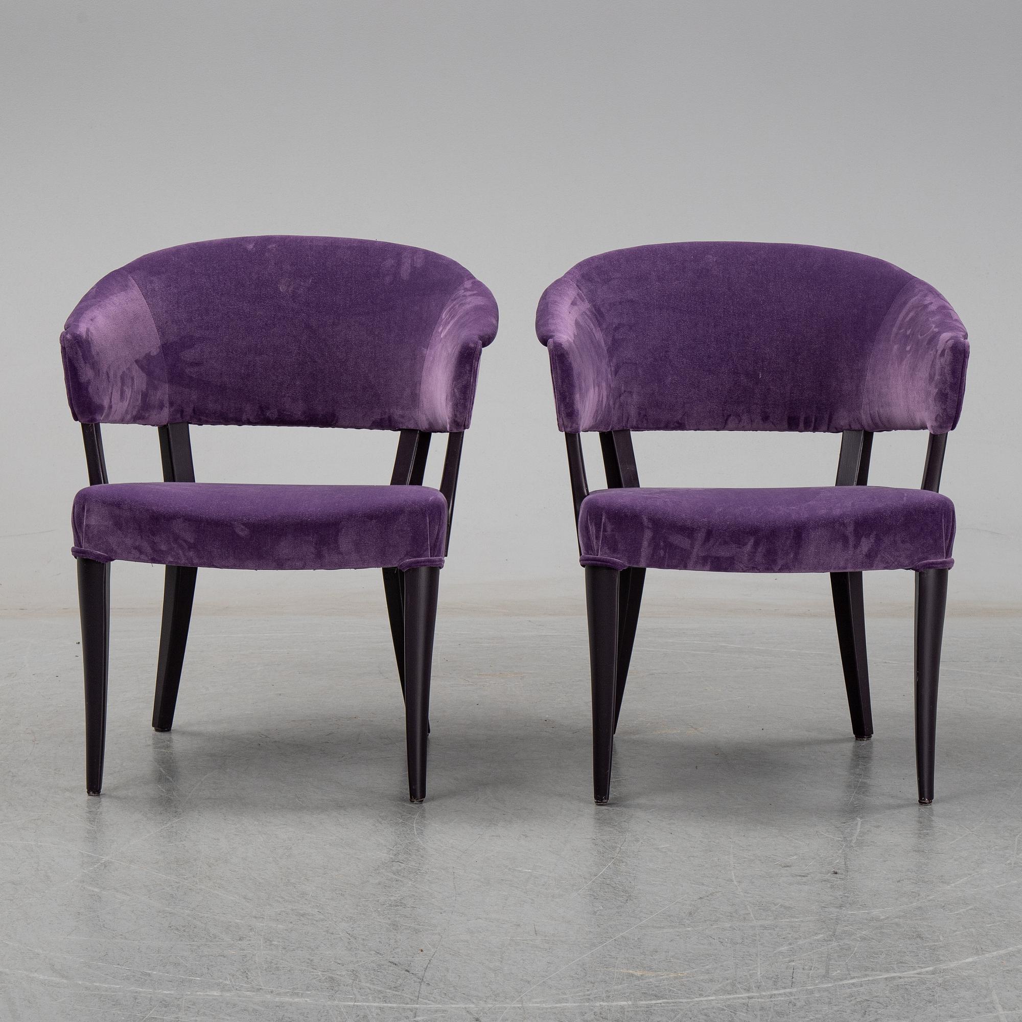 A pair of Carl Malmsten 'Lata Greven' chairs.