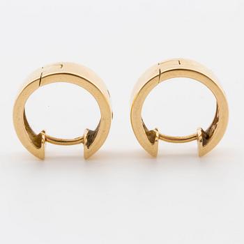 ÖRHÄNGEN, ett par, 18K guld med små diamanter,