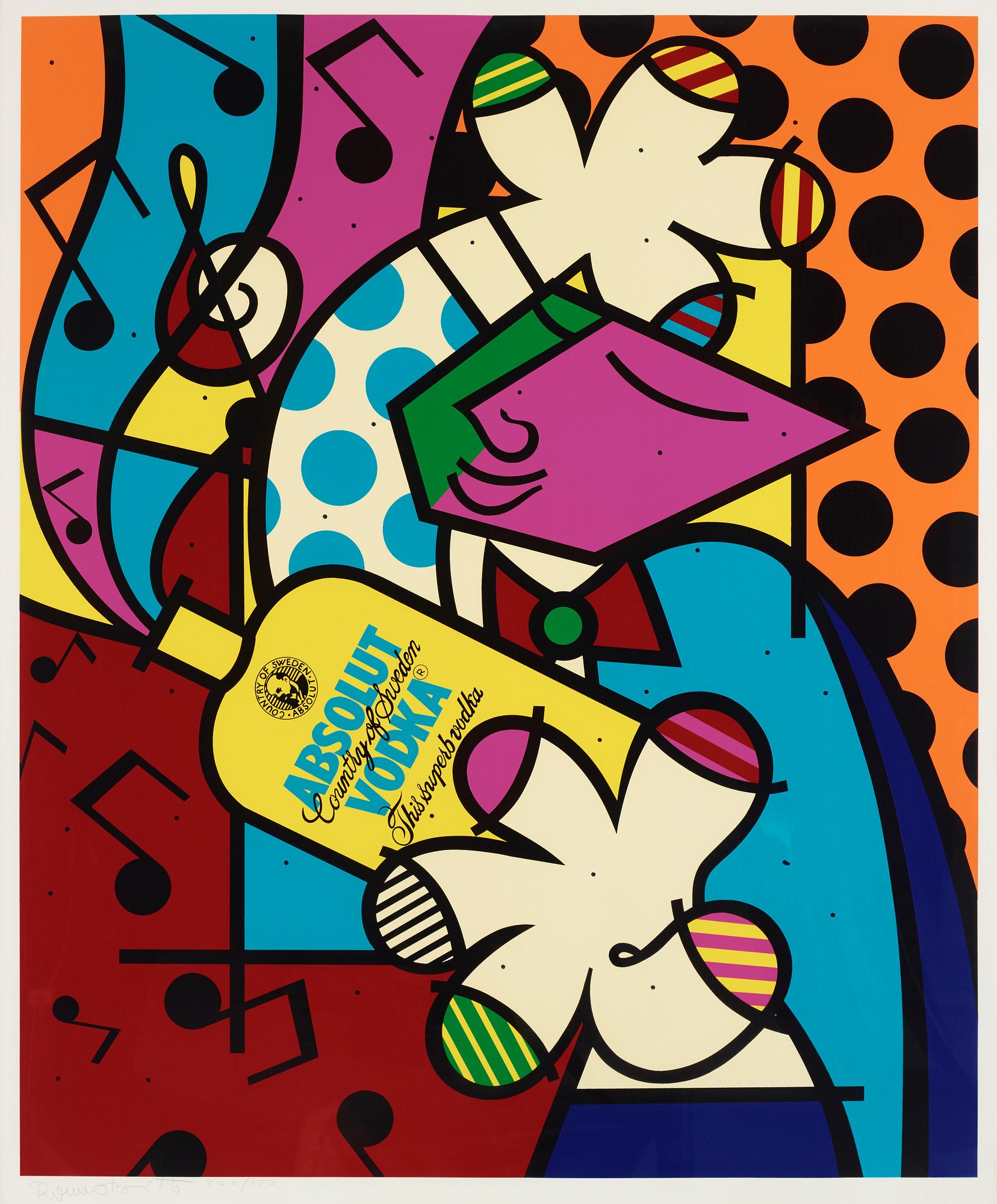 ROMERO BRITTO, Silksreen, signerad med blyerts och numrerad 206/250.