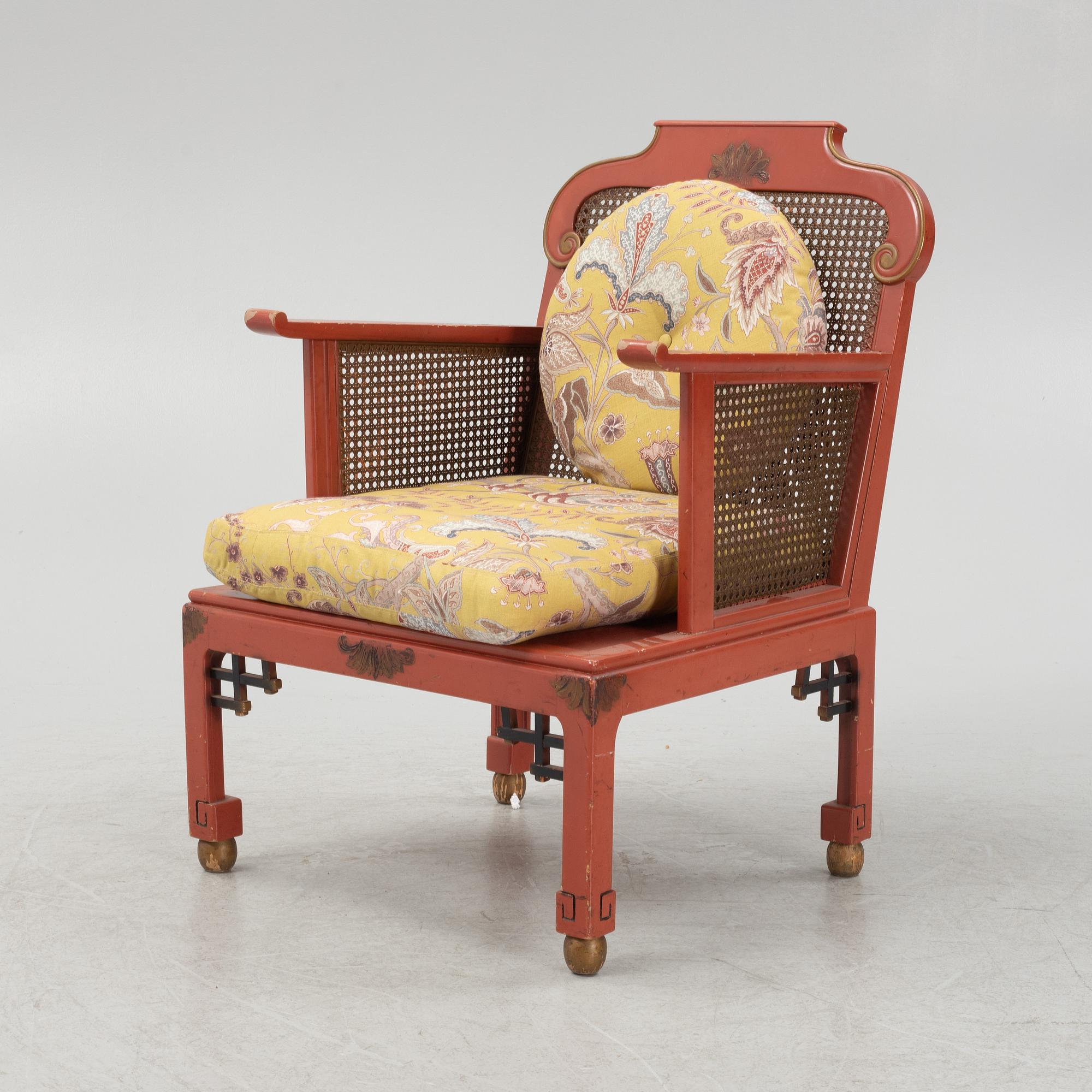 A Swedish Grace sofa, armchair and coffee table, Herbert Anderssons Möbelverkstäder, 1920's.