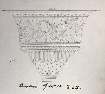 Simon Gate, lampkupa, Orrefors 1920.