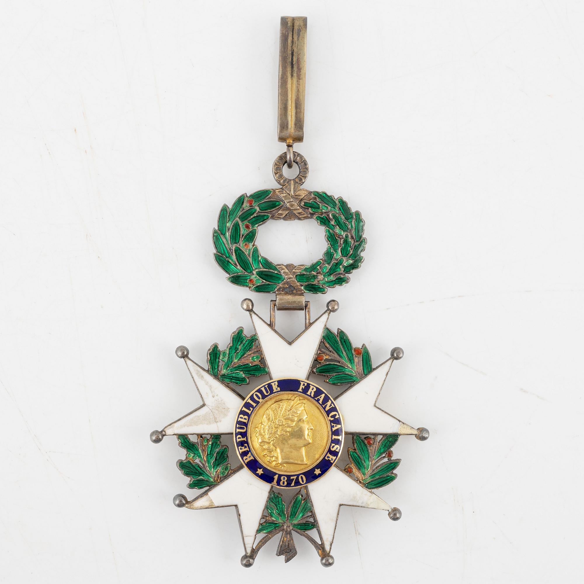 Legion of Honor, France, Commander's cross, in case with document.
