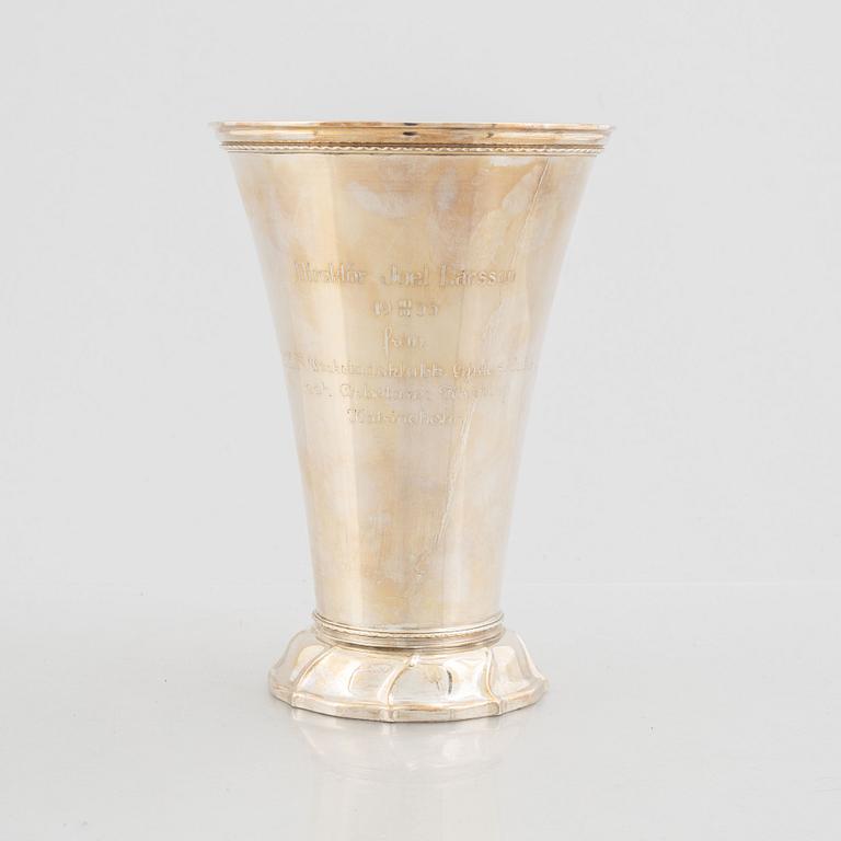 A Swedish Rococo Style Silver Beaker, mark of Guldsmedsaktiebolaget (GAB), Stockholm 1955.