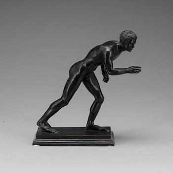 SKULPTUR, patinerad brons, 1800-talets slut.