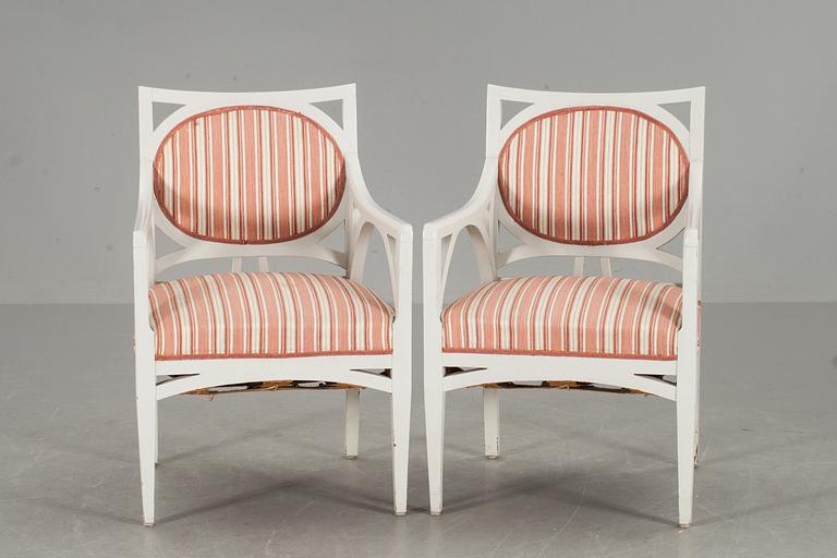 KARMSTOLAR, ett par, Jugend, 1900-talets första hälft.