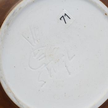 SKÅL OCH SKÅLFAT, stengods, Stig Lindberg, Gustavsberg studio 1974.