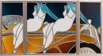 Leaded glass.