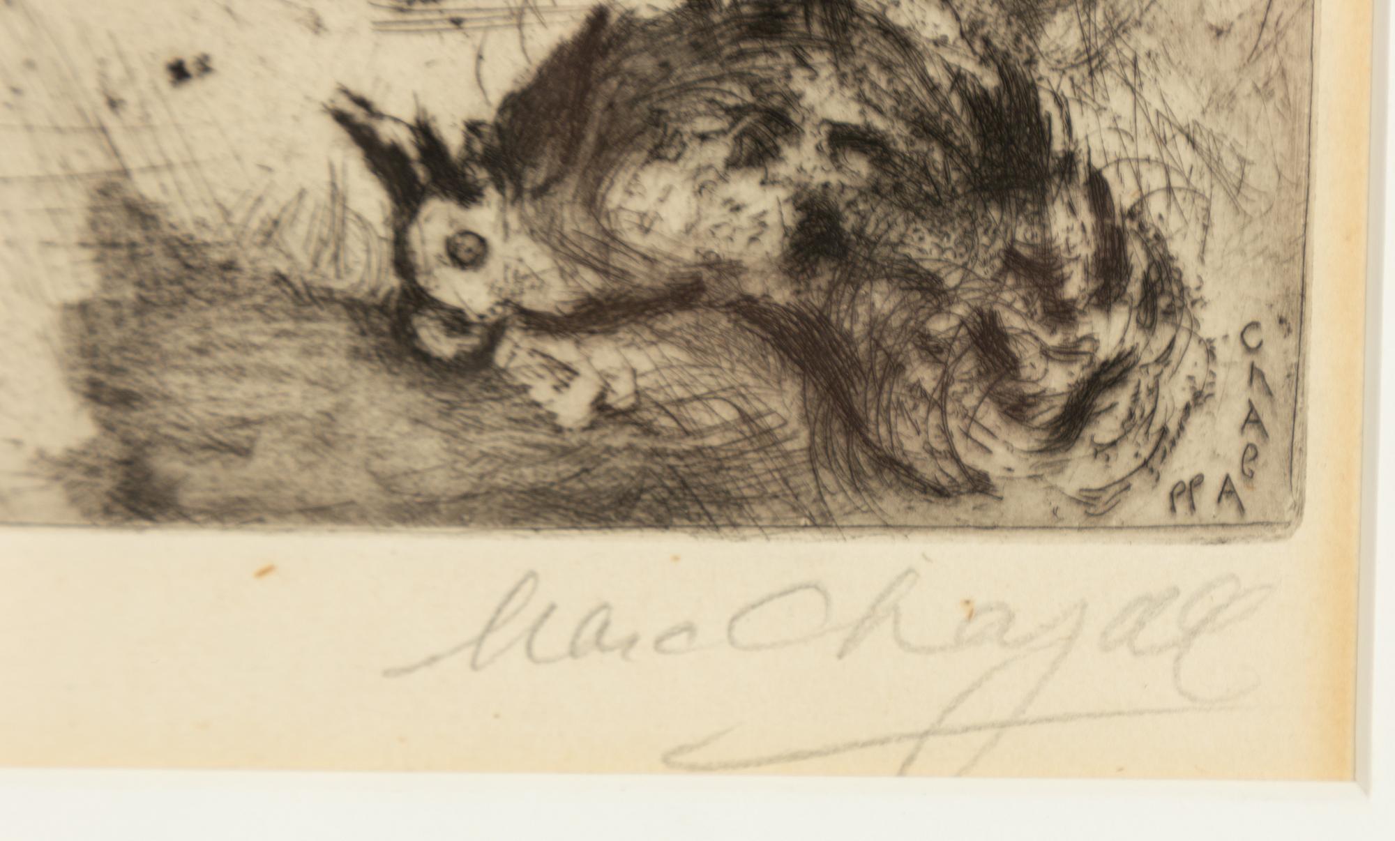 Marc Chagall, ”Les deux Coqs", ur "Les Fables de la Fontaine".