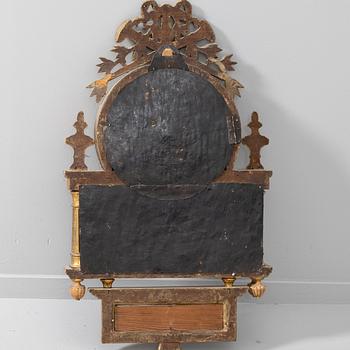 Wall-mounted clock, late Gustavian, Stockholm.