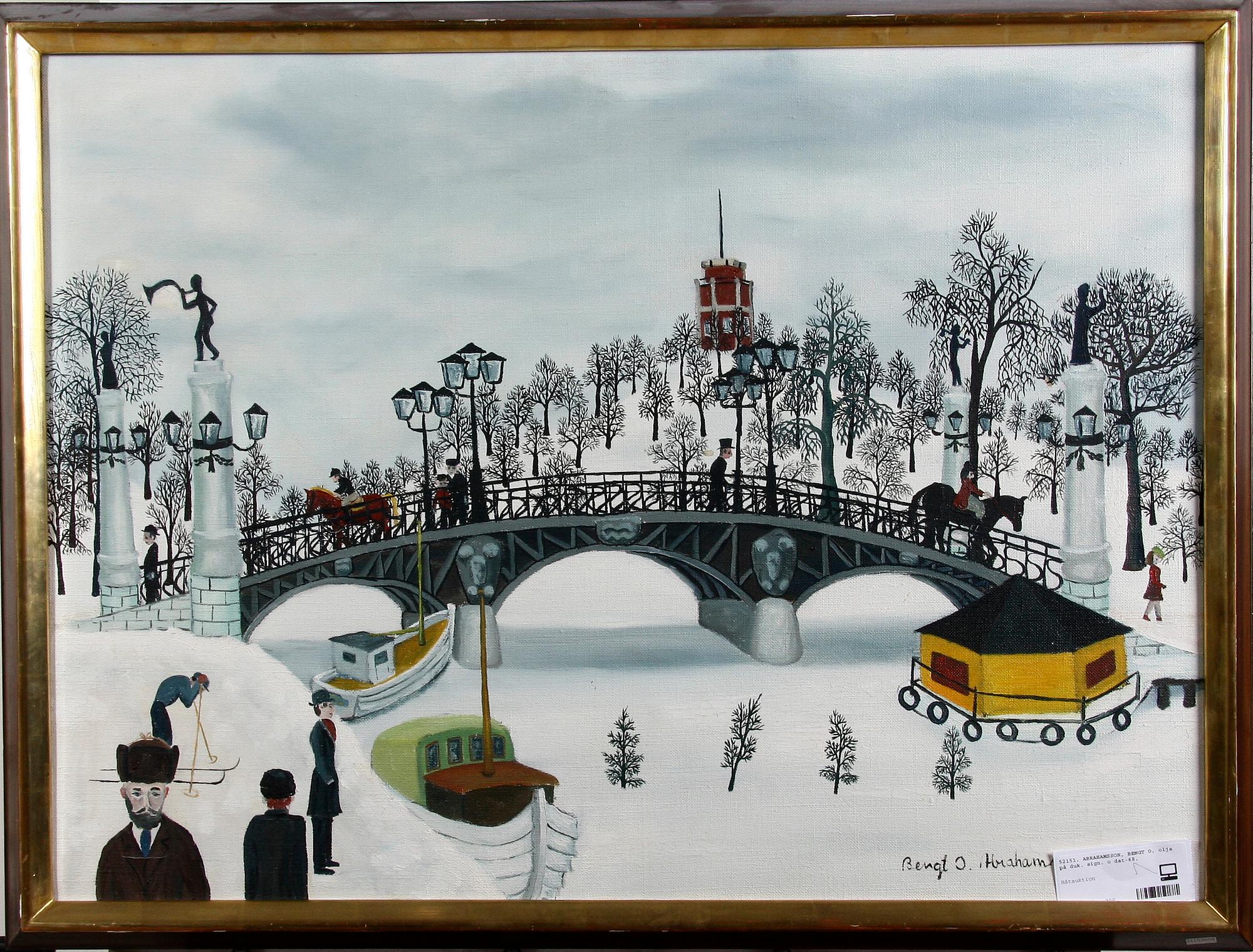 ABRAHAMSON, BENGT O, olja på duk. sign. o dat-68.