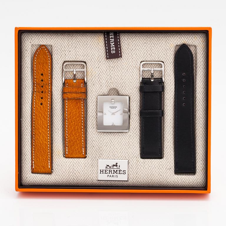 HERMÈS, Belt, wristwatch, 26 x 30 mm.